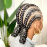 Natural Hair Cornrows Above 10 lines (no extensions) - Image 2