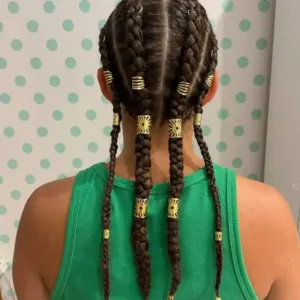 Cornrow with Synthetic Extensions - Medium